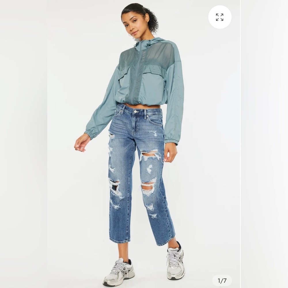KanCan Effy Mid Rise Boyfriend Jeans